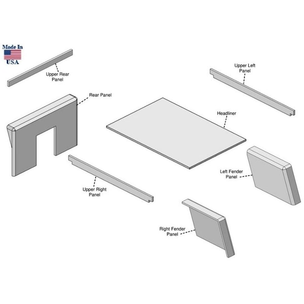 Aftermarket New Cab Upholstery Kit w/ Headliner Fits John Deere 3010 3020 4000 4010 4020 4088HINKCFK - main